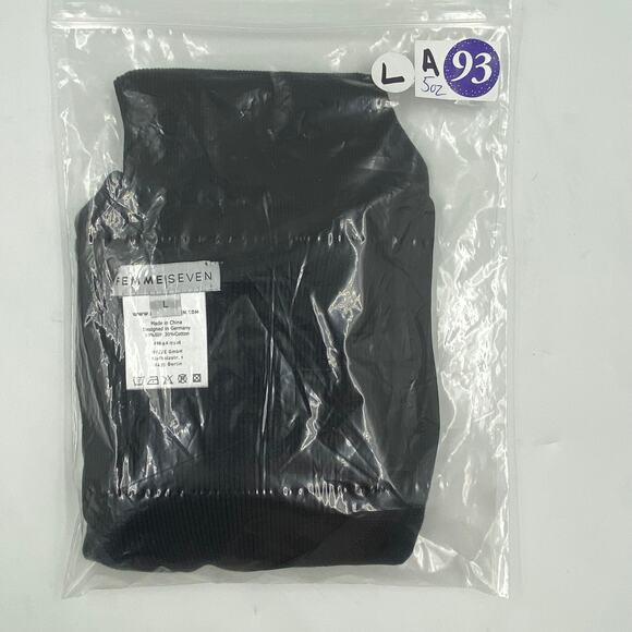 Femme Seven Barcelona Lace Trim Longline Layering Tank Top Black #FS14 Small S - Picture 9 of 9